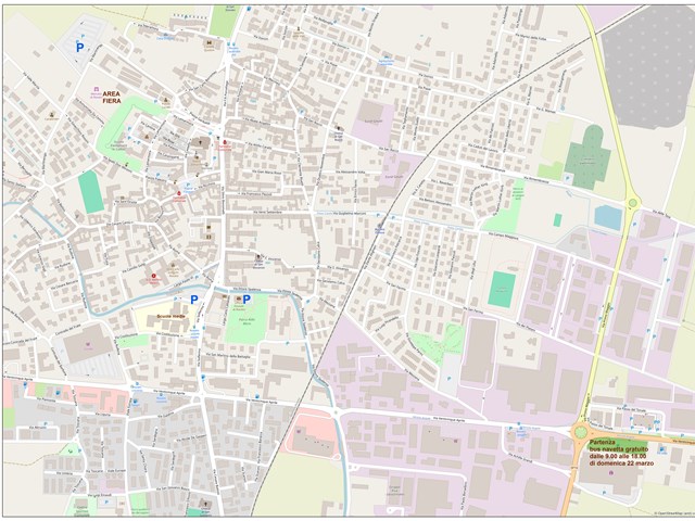 Mappa Rovato Comune di Rovato - Lombardia Carne 2026 - mappa parcheggi