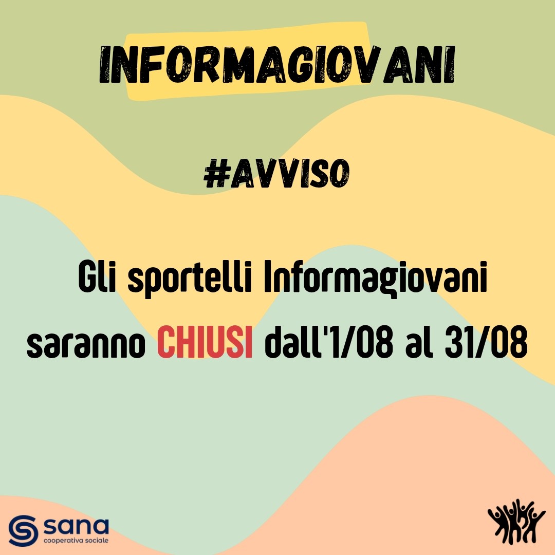 Chiusura estiva del servizio Informagiovani